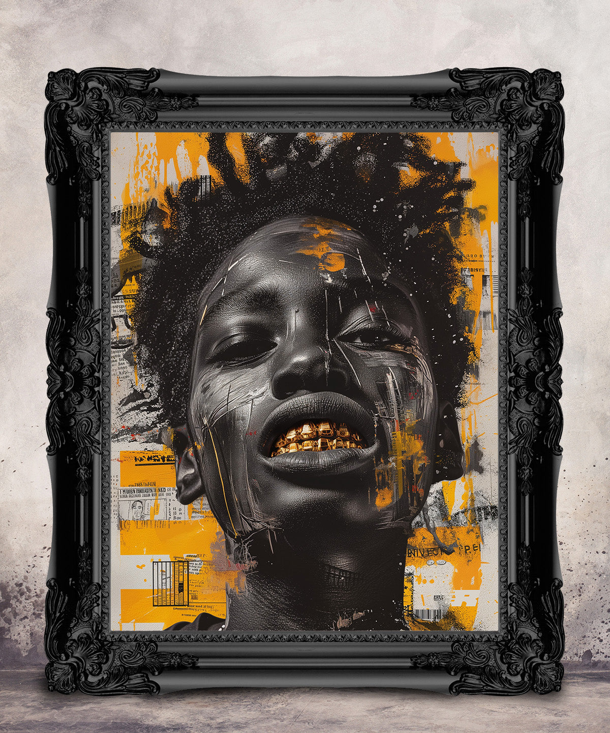 Golden Grillz Limited Edition - Digital Art Print